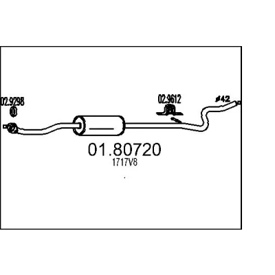 Bilde av Midtre eksospotte MTS 01.80720