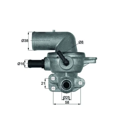 Bilde av MAHLE ORIGINAL TI 133 88D Termostat 88 med tetning CHRYSLER: VOYAGER 4