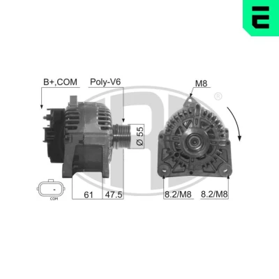 Bilde av ERA 210515A Dynamo 14V 110A RENAULT: MEGANE 3 Grandtour, 2 Kombi, Kangoo II Express, PEUGEOT: 308 I Hatchback