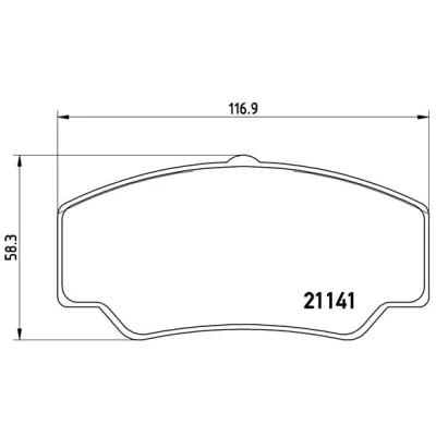 Bilde av BREMBO P 24 023 Bremseklosser ekskl. slitasjevarselkontakt uten tilbehør FORD: Transit Mk3 Van
