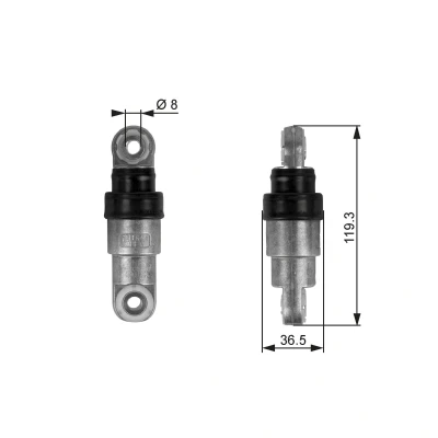 Bilde av GATES FleetRunner Micro V Kit T38218 Svingningsdemper, kilerem med ribber