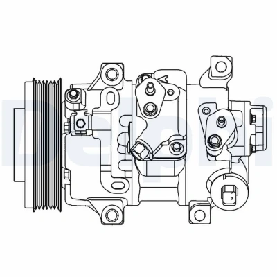 Bilde av DELPHI CS20478 Kompressor 6ZSE14 PAG 46 med kompressorlje TOYOTA: Avensis III Stasjonsvogn