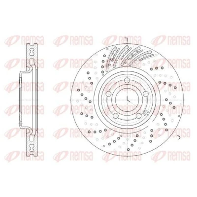 Bilde av REMSA Bremseskive MERCEDES BENZ: CLS Shooting Brake framaksel 322mm 32mm 5 ventilert 62528.10 Bremseskiver, Skivebremser