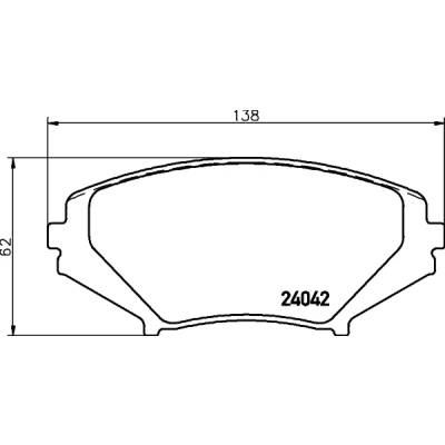 Bilde av HELLA 8DB 355 010 881 Bremseklosser ikke klargjort for slitasjeindikator MAZDA: RX 8