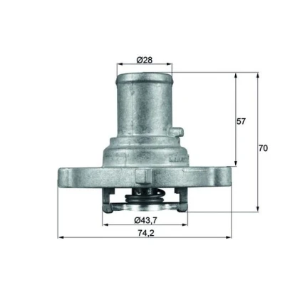 Bilde av MAHLE ORIGINAL TI 122 87D Termostat 87 med tetning
