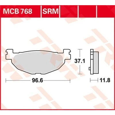 Bilde av TRW Sinter Maxi Scooter MCB768SRM Bremseklosser