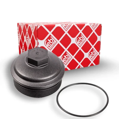 Bilde av FEBI BILSTEIN 39699 deksel, oljefilterbeholder med tetningsring VOLKSWAGEN: Touran I, Polo IV Hatchback, Multivan 5 (7HM, AUDI: Q5