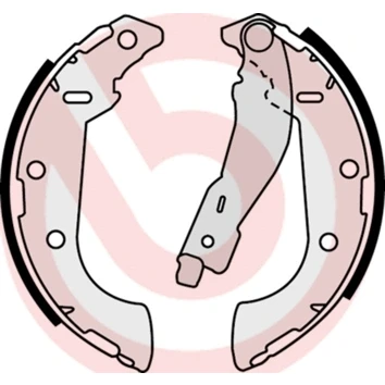 Bilde av BREMBO S 61 521 Bremsesko 229 42 med håndbremsarm