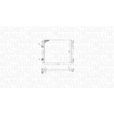 Bilde av MAGNETI MARELLI 350213195200 Radiator 480 414 23 Kjøleribber satt sammen mekanisk RENAULT: Kangoo I