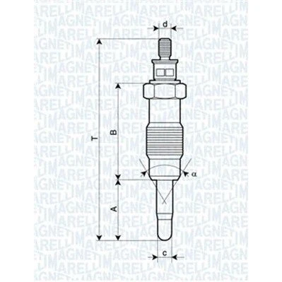 Bilde av MAGNETI MARELLI 062580704304 Glødeplugg 11V 10A M12X1,25