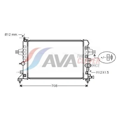 Bilde av PRASCO OLA2363 Radiator Aluminium 600 359 23 Kjøleribber satt sammen mekanisk OPEL: Astra H Caravan, GTC, Zafira B