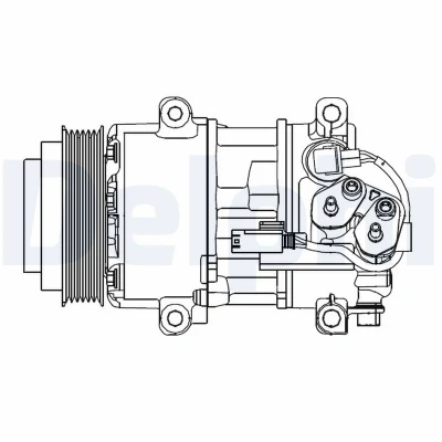 Bilde av DELPHI CS20499 Kompressor 6ZSE16 PAG 46 med kompressorlje MERCEDES BENZ: B Klasse, A Klasse
