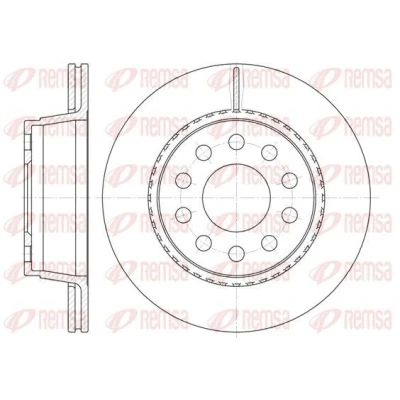 Bilde av REMSA 6930.10 Bremseskiver bakaksel 268,6, 268,6 20 10 ventilert AUDI: A6 C4 Avant, 100 Sedan