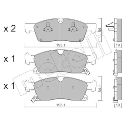 Bilde av Bremseklosser sett METELLI 22 0927 0