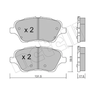 Bilde av Bremseklosser sett, Framaksel, ford, 1751951, 1765066, 1775672, 1785193, 1848532, 1860476, AY112K021BA, AY112K021BB, AY112K021BC, AY112K
