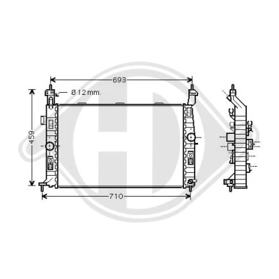 Bilde av DIEDERICHS DCM2655 Radiator Aluminium 608 375 24 Climate