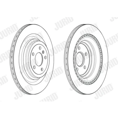 Bilde av JURID 563243JC Bremseskiver 345 22 5 112 ventilert belagt uten skruer MERCEDES BENZ: GL, ML Klasse, GLE SUV