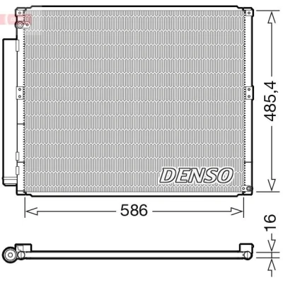 Bilde av DENSO DCN50113 Kondensator med tørker R 134a TOYOTA: Land Cruiser Prado 120