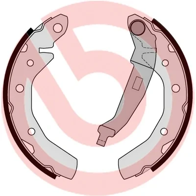 Bilde av BREMBO S 10 517 Bremsesko 180 31 med håndbremsarm
