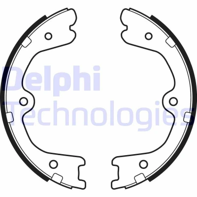 Bilde av DELPHI LS2037 Handbromsbackar HONDA: CR V 3, NISSAN: Pathfinder 3