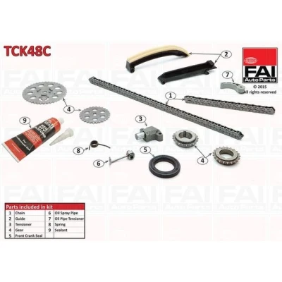 Bilde av FAI AutoParts TCK48C Registerkjedesett med tetning, tannhjul simplex, Boltkjede SMART: Roadster Cabrio