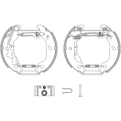 Bilde av TEXTAR Shoe Kit Pro 84054400 bremsesett, trommebremse med hjulsylinder brems, justering