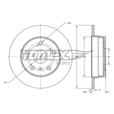 Bilde av Bremseskive TOMEX Brakes TX 72 43