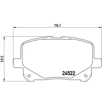 Bilde av BREMBO P 83 100 Bremseklosser ekskl. slitasjevarselkontakt uten tilbehør TOYOTA: Previa / Estima II