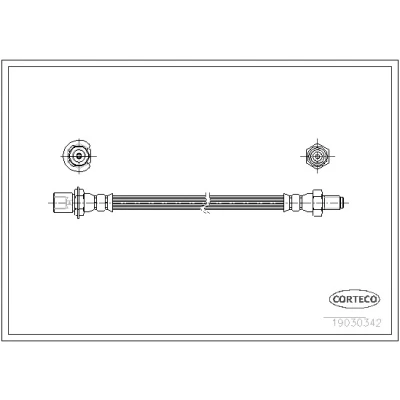 Bilde av CORTECO 19030342 Bremseslange foran og bak 398 TOYOTA: Land Cruiser Prado 70 SUV