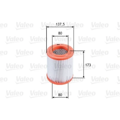 Bilde av VALEO 585677 Luftfilter 173 138 Filterinnsats HONDA: CR V 2, CIVIC 7 Hatchback, FR