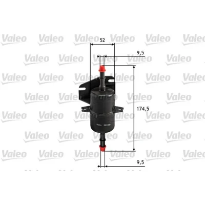 Bilde av VALEO 587018 Drivstoffilter ledningsfilter 10 10, 9,5 FIAT: Strada Pick up