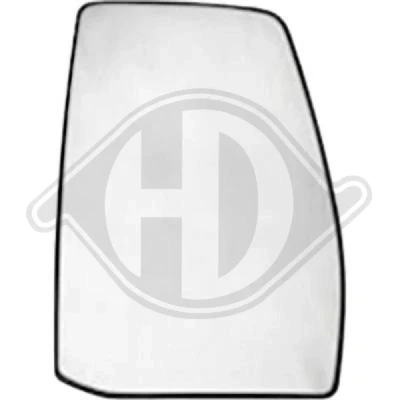 Bilde av DIEDERICHS 1456028 Speilglass høyre øvre del FORD: Transit Custom V362 Van