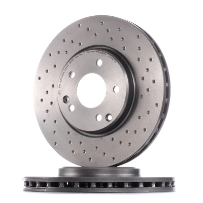 Bilde av BREMBO XTRA LINE 09.8304.2X Bremseskiver 300 28 5 perforert / ventilert belagt høy karbon med skruer MERCEDES BENZ: C Klasse Sedan, T modell