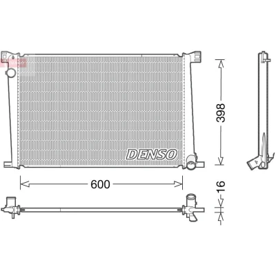 Bilde av DENSO DRM05007 Radiator 600 420 16 MINI: Hatchback