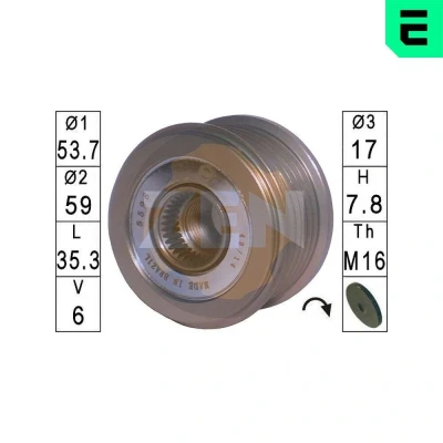 Bilde av ERA ZN5596 Frihjul Dynamo