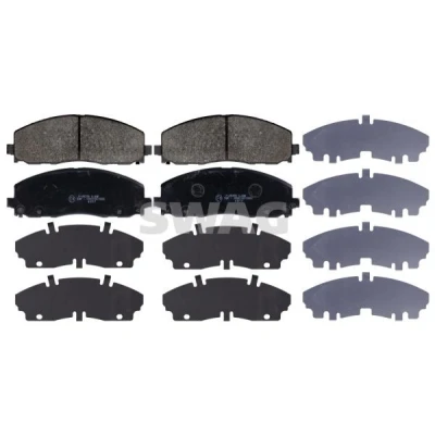 Bilde av SWAG 70 11 6061 Bremseklosser framaksel med akustisk slitasjevarsel antihyle blikk FIAT: Freemont, CHRYSLER: GRAND 5OYAGER 5, JEEP: Wrangler IV