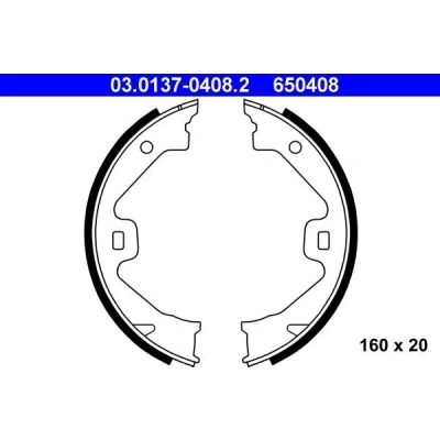 Bilde av ATE 03.0137 0408.2 Handbromsbackar ROVER: 75