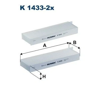 Bilde av FILTRON K 1433 2x Kupéfilter Partikkelfilter 255 84 30 OPEL: Mokka II, CITROËN: C4 III Hatchback, PEUGEOT: 2008 II