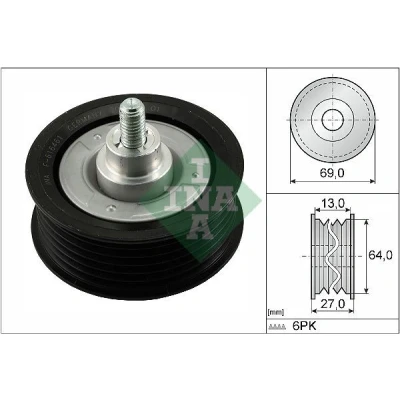 Bilde av INA 532 0477 10 Styrerulle FORD: Transit Custom V362 Van, Mk6 Minibuss, Tourneo Minibuss