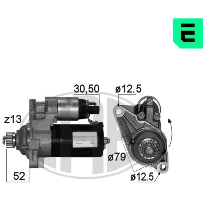 Bilde av ERA 220877A Starter 12 1,7 13 VOLKSWAGEN: Polo V Hatchback