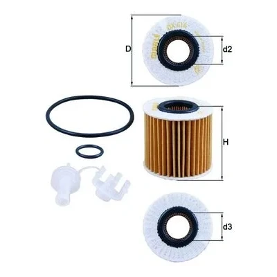 Bilde av Oljefilter MAHLE ORIGINAL OX 414D1