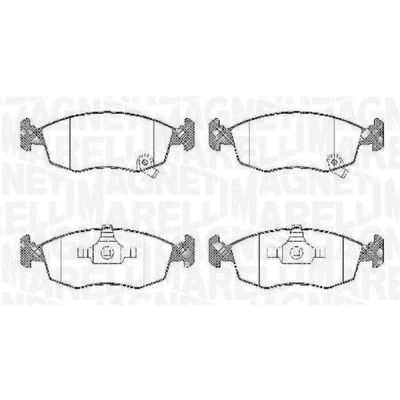 Bilde av Bremseklosser sett, Framaksel, fiat panda, panda van, lancia ypsilon, 68102483AA, 77365927, 77365945, 77366212, 77366274, 77366378