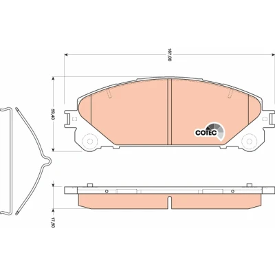 Bilde av TRW COTEC GDB3484 Bremseklosser ikke klargjort for slitasjeindikator med tilbehør TOYOTA: RAV4 IV SUV, V, LEXUS: RX III, NX,
