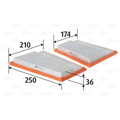 Bilde av VALEO 585430 Luftfilter 36 210 250 Filterinnsats MERCEDES BENZ: E Klasse Sedan, T modell, GL
