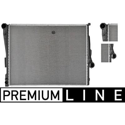 Bilde av MAHLE ORIGINAL CR 456 000P Radiator for kjøretøy uten luftkondisjonering 580 445 32 Kjøleribber loddet BMW: 3 Coupé, Touring, Sedan