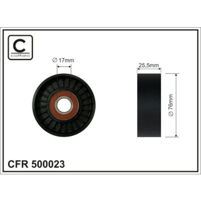 Bilde av Strammerull, kilerem med ribber, abarth,alfa romeo,audi,citroën,hyundai,kia,peugeot,seat,skoda,vw, 1345A031
