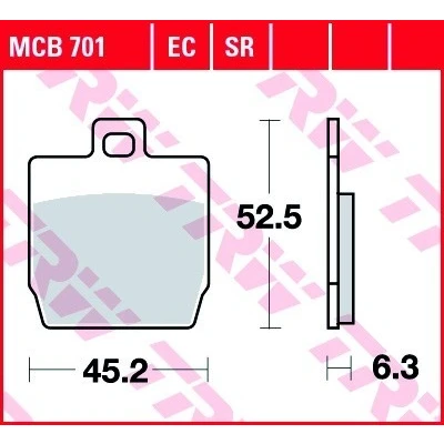 Bilde av TRW Organic Allround MCB701 Bremseklosser