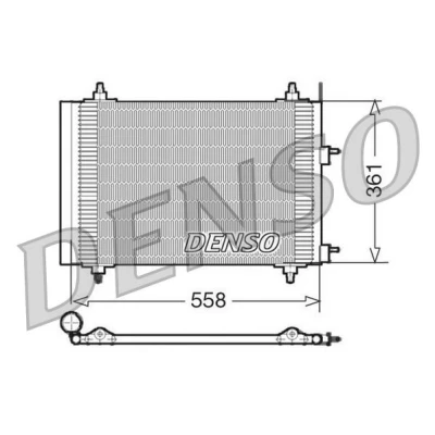 Bilde av DENSO DCN21015 Kondensator med tørker 558x361x16 R 134a 558