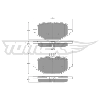 Bilde av Bremseklosser sett TOMEX Brakes TX 60 53