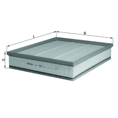 Bilde av MAHLE ORIGINAL LX 1886 Luftfilter 65,0 262 318,0 Filterinnsats RENAULT: Mascott Flatvogn lastebil / Chassis